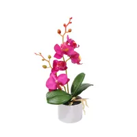 arthome-bunga-artifisial-orchid-1-stem-dengan-pot---dark-fuschia