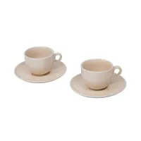 delicia-set-2-pcs-farbe-cangkir-dengan-saucer---krem-beige