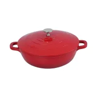 kris-24-cm-carol-panci-hot-pot-dengan-tutup-aluminium---merah