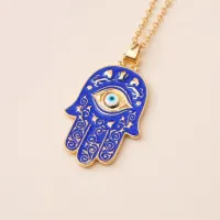 ataru-kalung-wanita-dengan-charm-hamsa---biru/gold