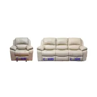 cheers-maurice-set-sofa-recliner-kulit-1-&-3-seater---cokelat