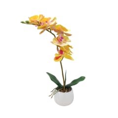 selma-43-cm-bunga-artifisial-orchid-dengan-vas---kuning/putih