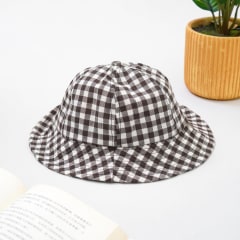 ataru-topi-anak-bucket-gingham---cokelat-tua