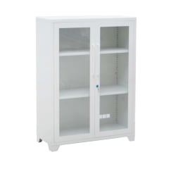 informa-orla-kabinet-kantor-metal-2-pintu-kaca-low---putih