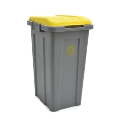 krisbow-50-ltr-tempat-sampah-plastik-dengan-tutup---kuning/abu-abu