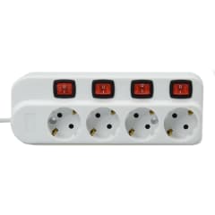 krisbow-stop-kontak-4-socket-dengan-tombol-on/off-kr-4348-putih