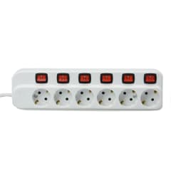 krisbow-stop-kontak-6-socket-dengan-tombol-on/off-kr-4368-putih