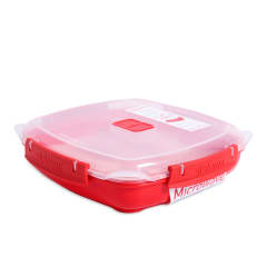 sistema-880-ml-wadah-makanan-plate-microwave---merah