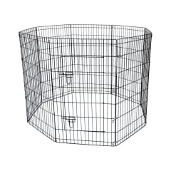 pet-kingdom-122x61x8-cm-playpen-anjing-metal---hitam