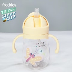 okiedog-210-ml-botol-minum-freckles-tritan-sippy-cup-butterfly---kuning