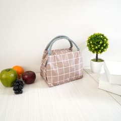 ataru-tas-bekal-makanan-thermal-checkered---krem-beige