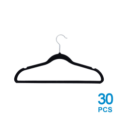 informa-set-30-pcs-hanger-velvet-slim-dengan-notch---hitam