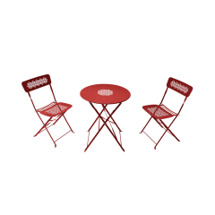 soleil-lucia-bistro-set-kursi-&-meja-lipat-teras---merah