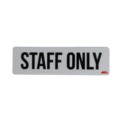 krisbow-7.5x26-cm-stiker-anodized-akrilik-staff-only---putih