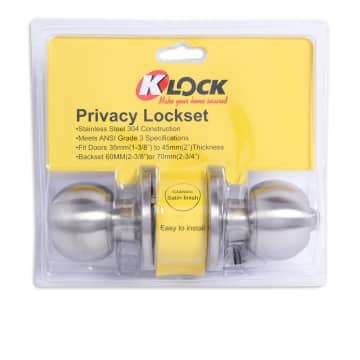 Jual K Lock Handle Pintu Bulat Kamar Mandi Silver Original Ace