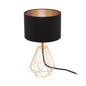 Eglo Carlton 2 Lampu Meja Hitam Copper 
