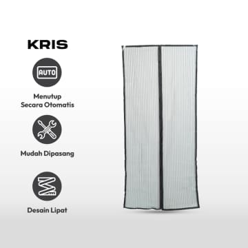 Jual Krisbow Tirai Pintu Magnet Anti Nyamuk 100 X 220 Cm Hitam Terbaru Ruparupa