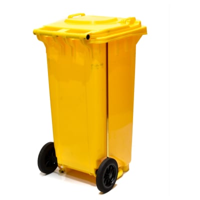 Gambar Krisbow 120 Ltr Tempat Sampah Plastik Pedal Outdoor - Kuning