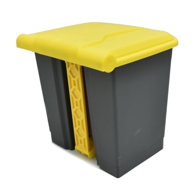 Gambar Krisbow 30 Ltr Tempat Sampah Plastik Pedal - Abu-abu/kuning