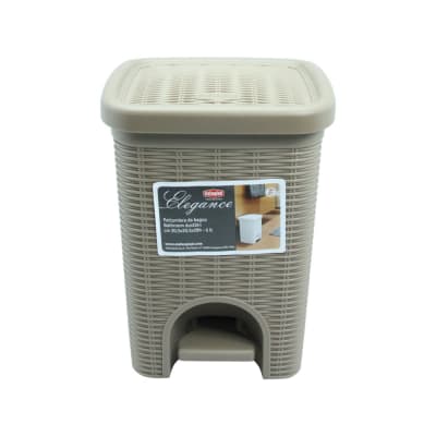 Gambar Stefanplast 6 Ltr Tempat Sampah Plastik Elegance - Abu-abu