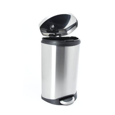 Gambar Tempat Sampah 18 Ltr Stainless Round - Silver Matt