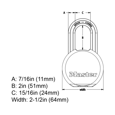 Gambar Master Lock Magnum Gembok Besi 6,4 Cm