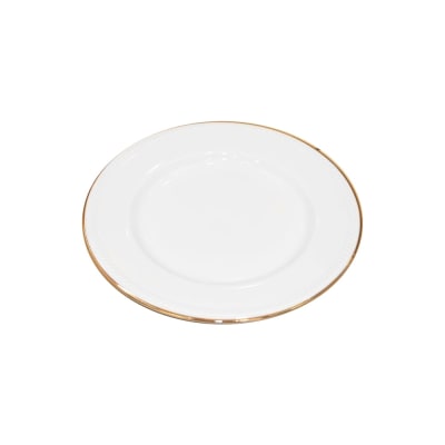 Gambar Appetite 21 Cm Piring Saji Dessert - Putih/gold