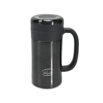 Gambar Kris 450 Ml Botol Vacuum Flask Double Wall Dengan Saringan - Hitam