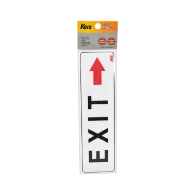 Gambar Stiker Anodized Akrilik Exit 7.5x26 Cm