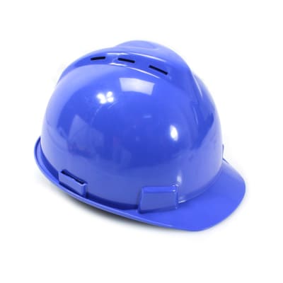 Gambar Krisbow Brim Vented Helm Keselamatan Kerja Hdpe - Biru