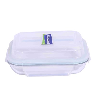 Gambar Glasslock 350 Ml Wadah Makanan Plus Rectangle - Biru Aqua