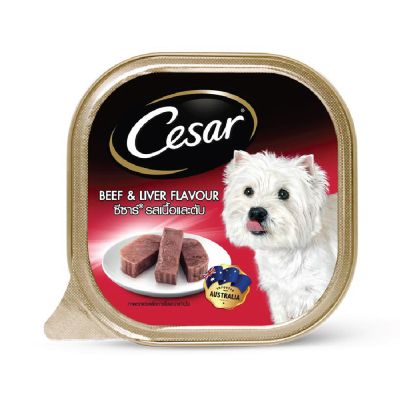 Gambar Cesar 100 Gr Makanan Anjing Basah Beef & Liver