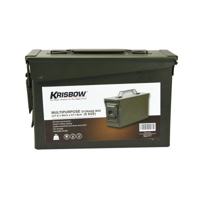 Gambar Krisbow Kotak Penyimpanan Besi Army 17.8x9.5x27.6 Cm