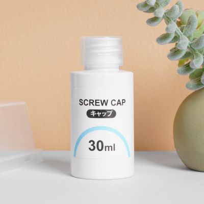 Gambar Ataru 30 Ml Botol Cairan Dengan Tutup Putar - Putih Solid