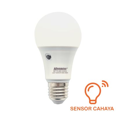 Gambar Krisbow Bohlam Led Sensor Cahaya 9 Watt - Cool Daylight