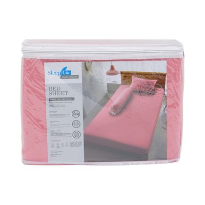 Gambar Sleeplite 120x200 Cm Set 3 Pcs Seprai Single Polyester - Pink Icing