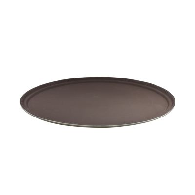 Gambar Krischef 73x60 Cm Nampan Saji Oval - Cokelat