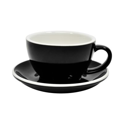 Gambar Krischef 350 Ml Cangkir Cappucino Dengan Saucer - Hitam