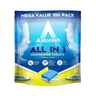 Gambar Astonish Set 100 Pcs All In 1 Tablet Dishwasher - Lemon