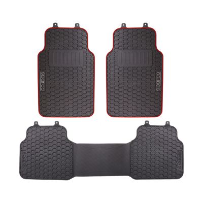 Gambar Sparco Set 3 Pcs Karpet Mobil Pvc - Hitam Merah