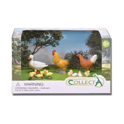 Gambar Collecta Set 5 Pcs Figure Farm Life Chicken 89262