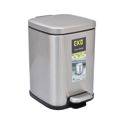 Gambar Eko 6 Ltr Tempat Sampah Stainless - Silver