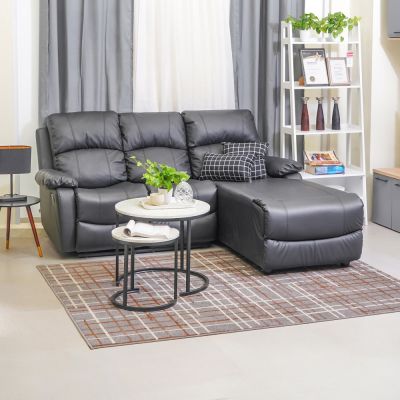 Gambar Selma Liverton Sofa L Sectional Kulit - Hitam