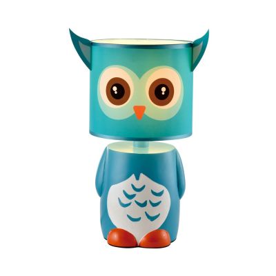 Gambar Eglare Lampu Meja Owl Bank - Biru