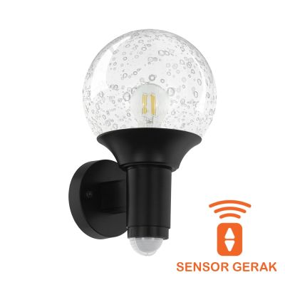 Gambar Eglo Sossano Lampu Dinding Outdoor Sensor Gerak - Hitam