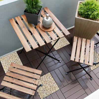 Gambar Rainbodeck Quickdecking Shadow 30x30 Cm - Cokelat