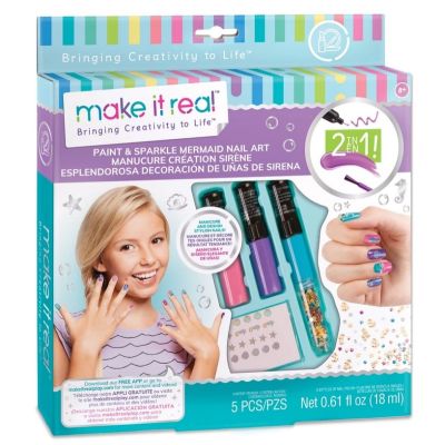 Gambar Make It Real Set Paint Sparkle Mermaid Nail Art 2324