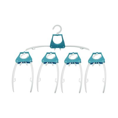 Gambar Selma 43.6 Cm Set 5 Pcs Haya Hanger Plastik Collapsible - Biru