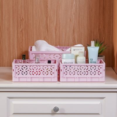 Gambar Stora 32.7x 24.6x 14.3 Cm Set 3 Pcs Keranjang Penyimpanan - Pink