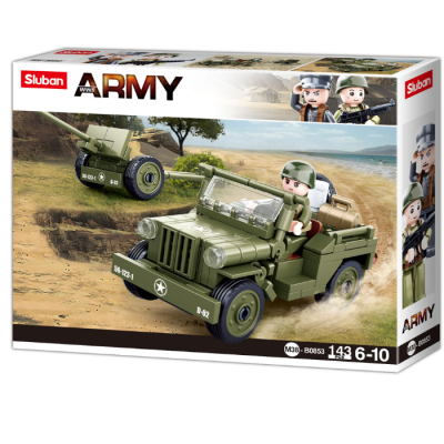 Gambar Sluban Set 143 Pcs Wwii Army Willys Jeep